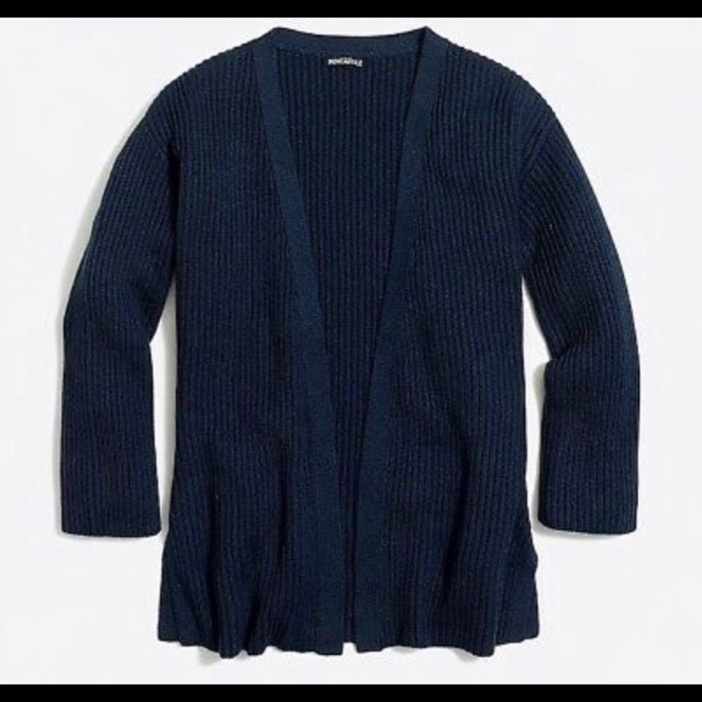 J.crew Factory Navy Open Front Sweater